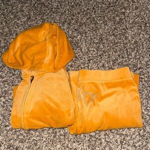 Mustard Yellow Juicy Couture Velour Tracksuit